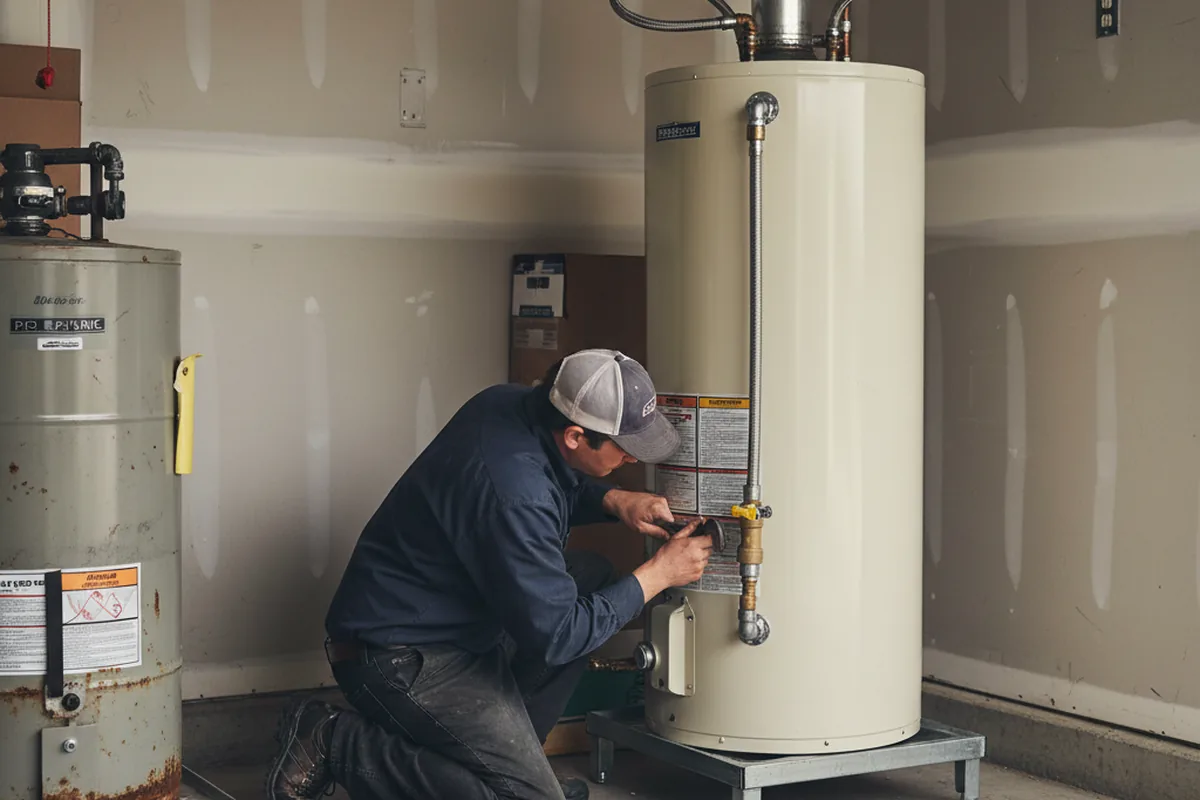 Water heater and shutoff valve replacement in Mehama