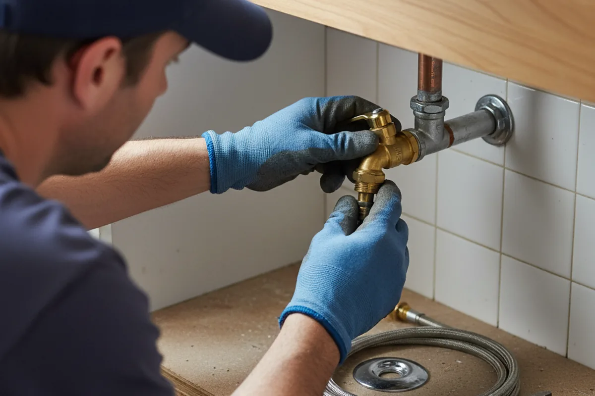 Shutoff valve and fitting work during Faucet and Fixture Repair in Mehama